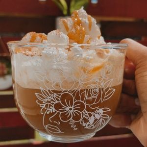 Wild Flower Glass Mug